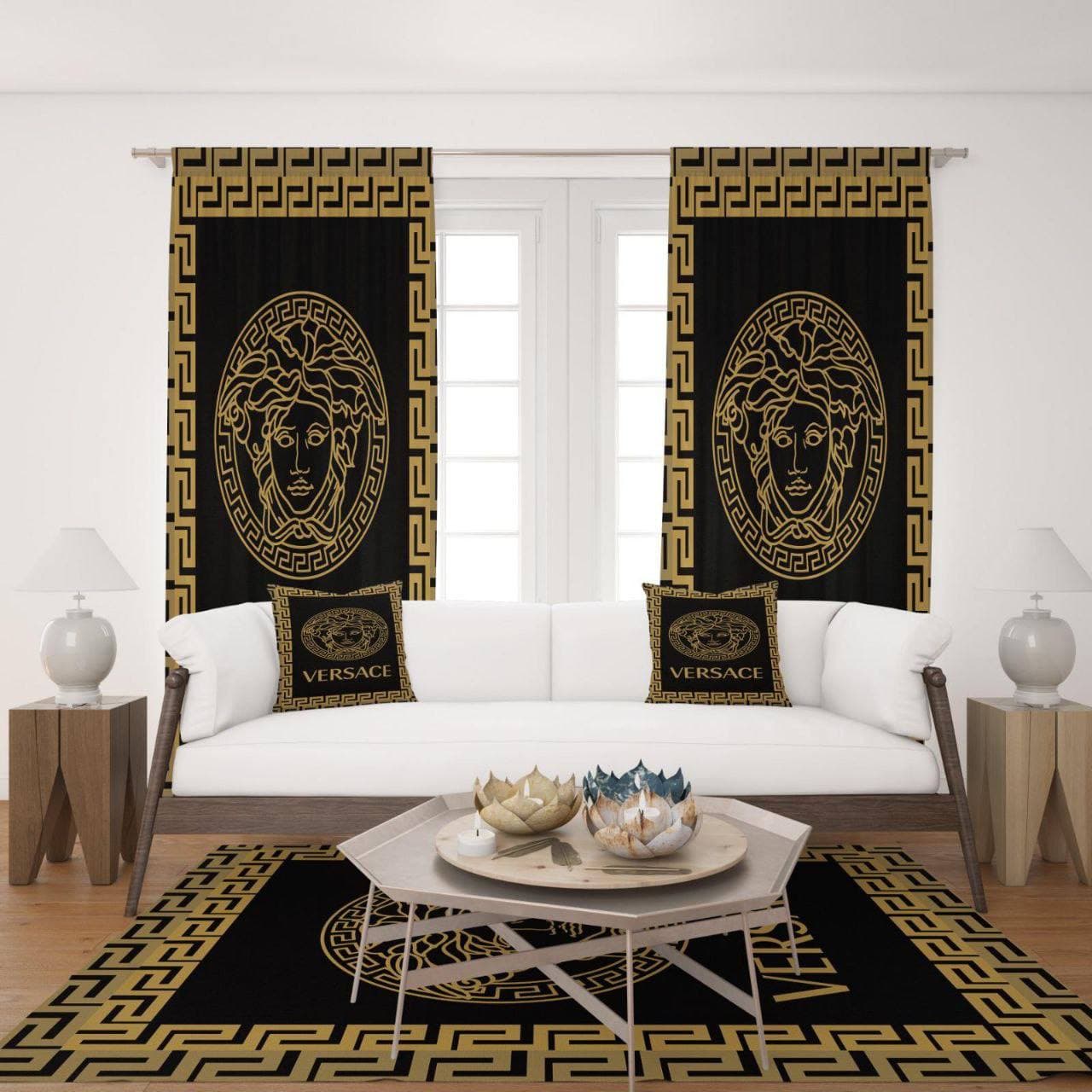 Living Room Curtain & Rug Sets